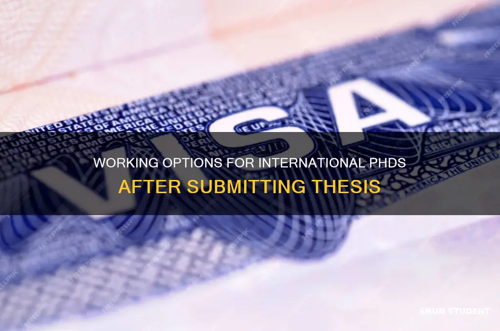 can international phd students work after submitting thesis