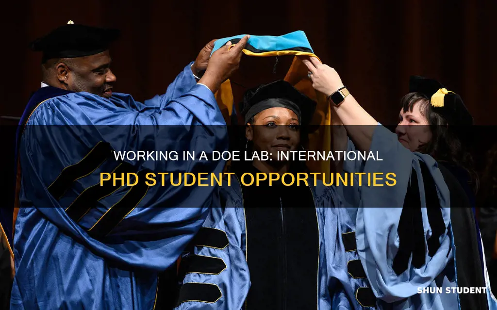 can international phd students work in doe lab