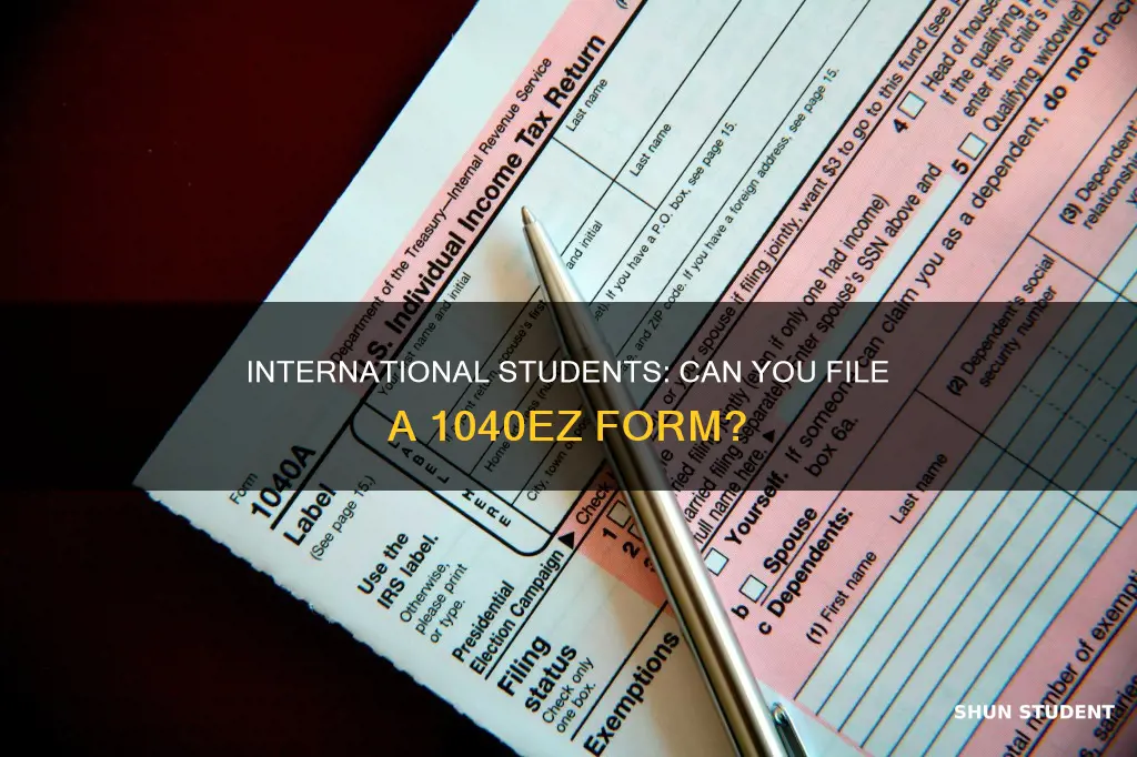 can international student apply 1040ez form