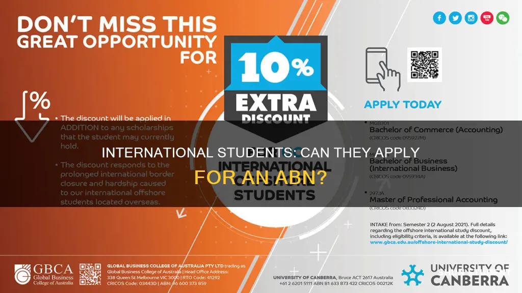 can international student apply for abn