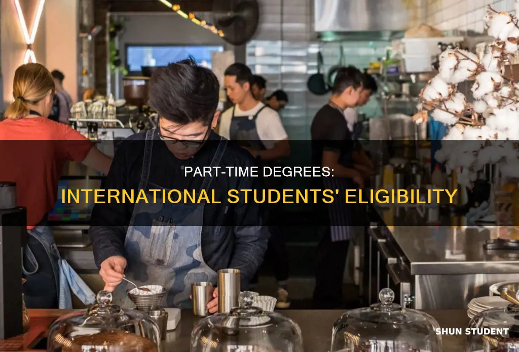 can international student apply for part time degree