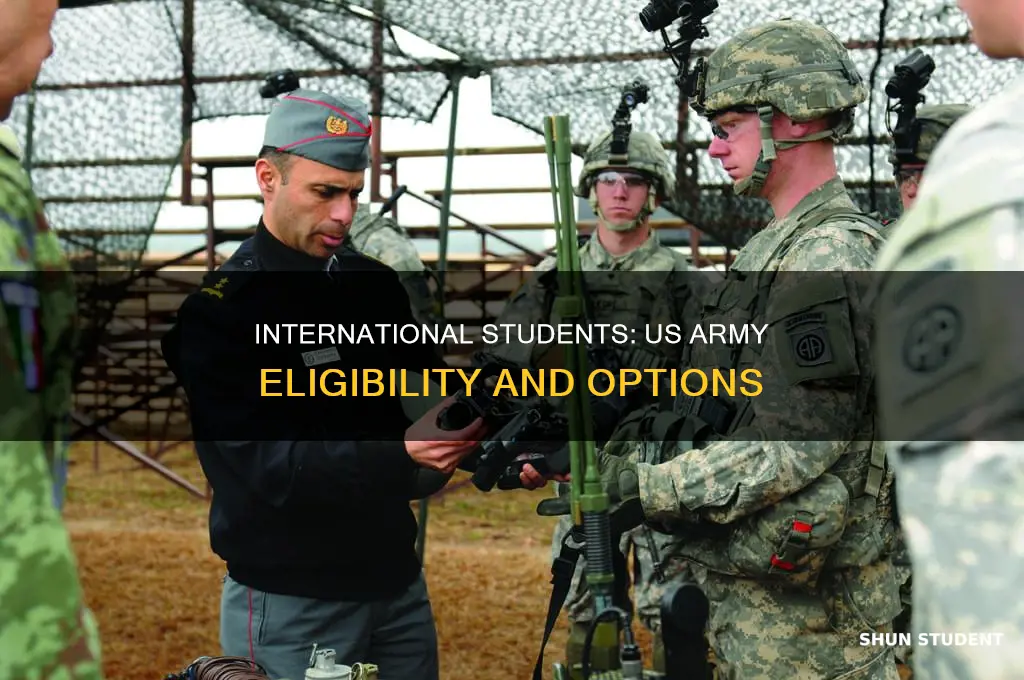 can international student apply for us army