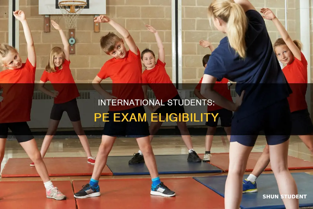 can international student appy for pe exam