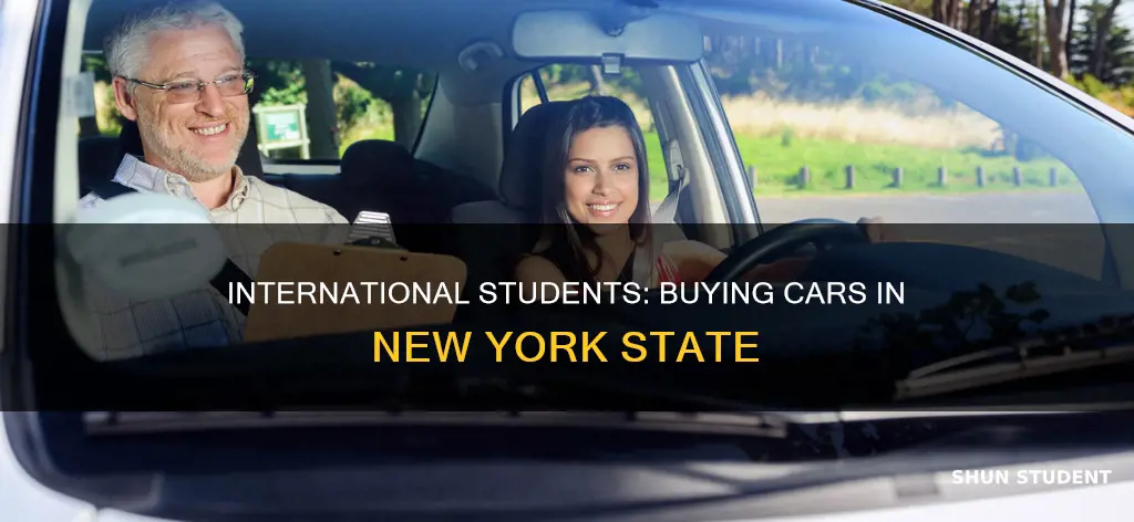 can international student buy a car ny state