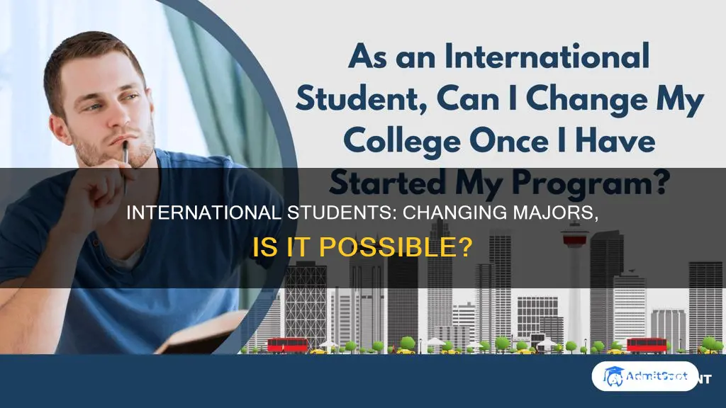 can international student change major