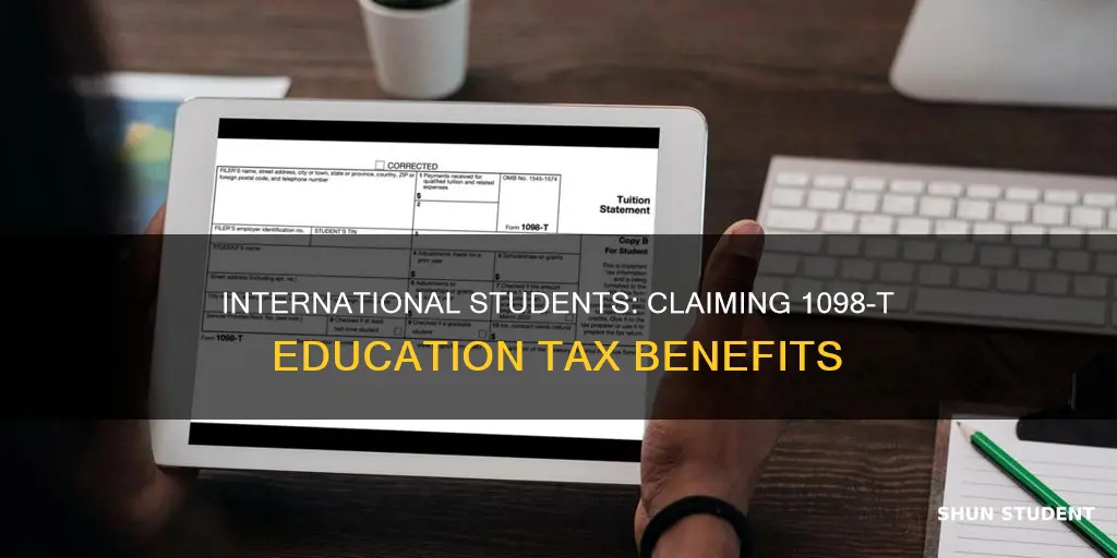 can international student claim 1098 t