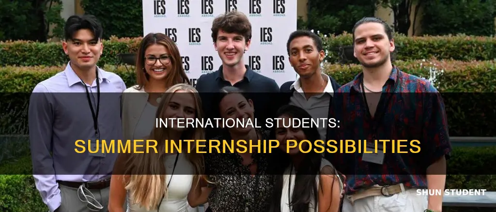 can international student do suimmer internship