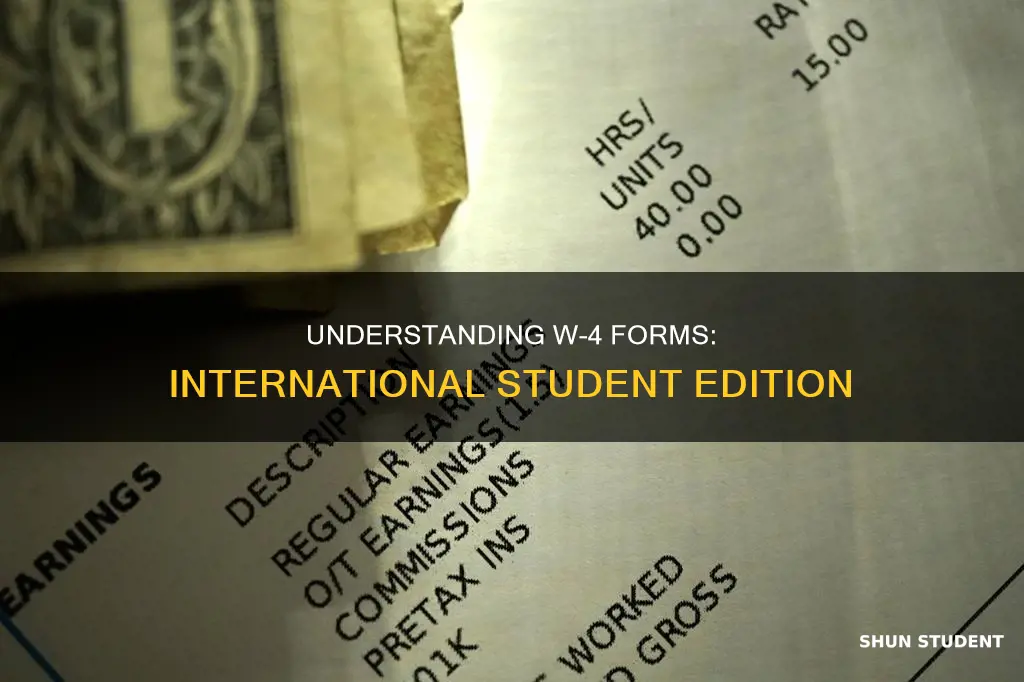 can international student fill in a w4