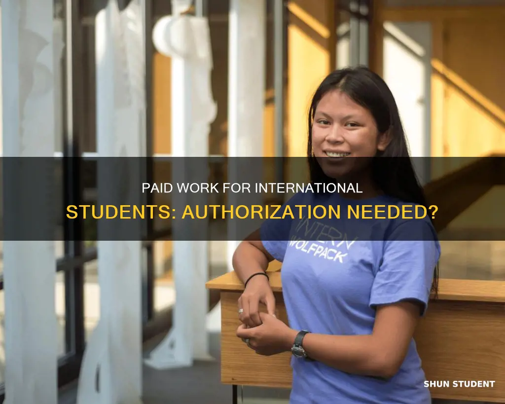 can international student get paid without authorization