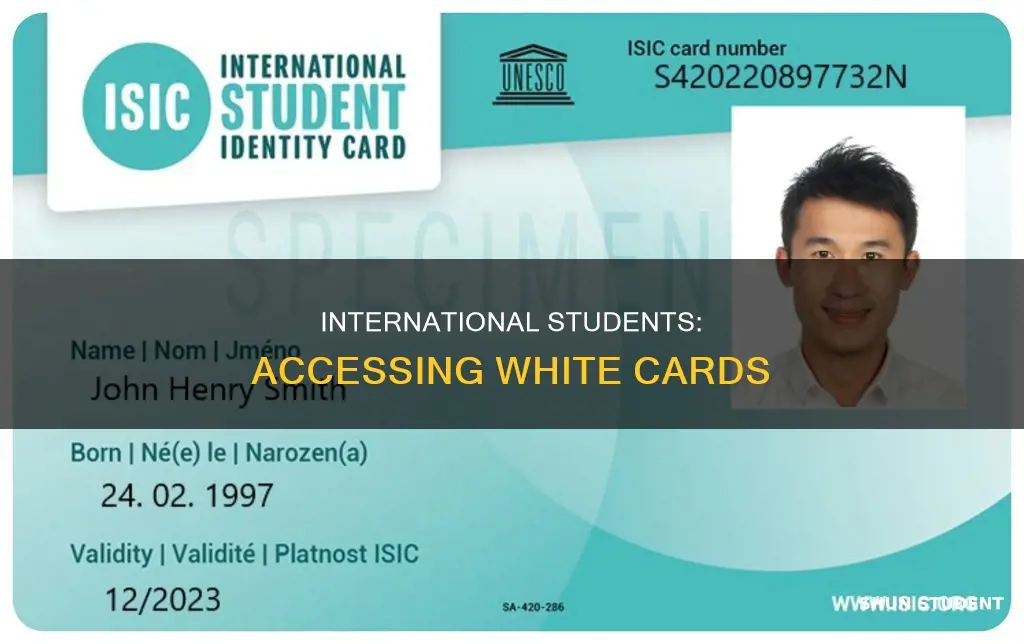 can international student get white card