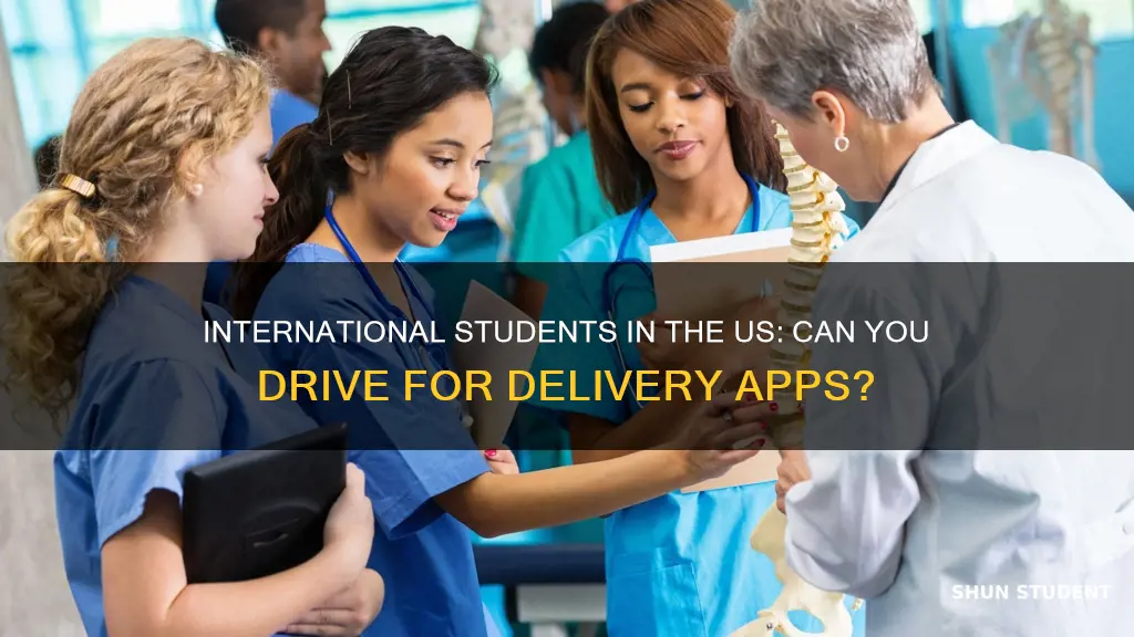 can international student on f1 do delivary driver in usa