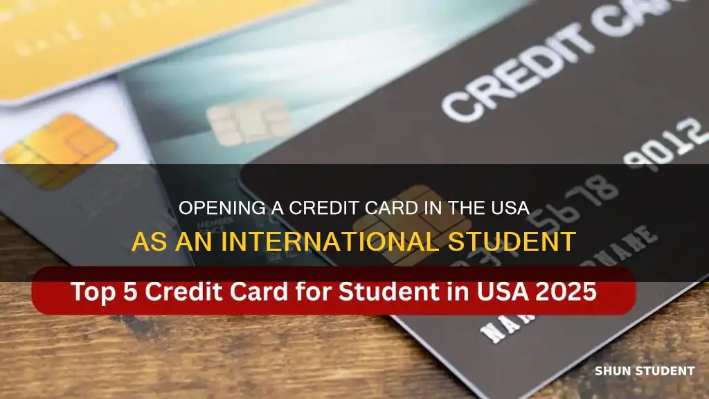 can international student open credit card in usa