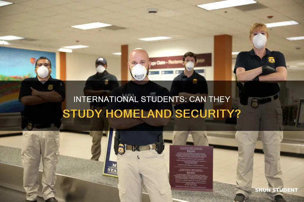 can international student studies homeland security