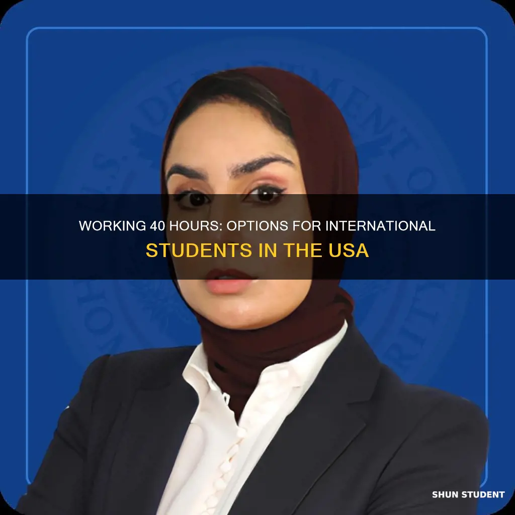can international student work 40 hours in usa