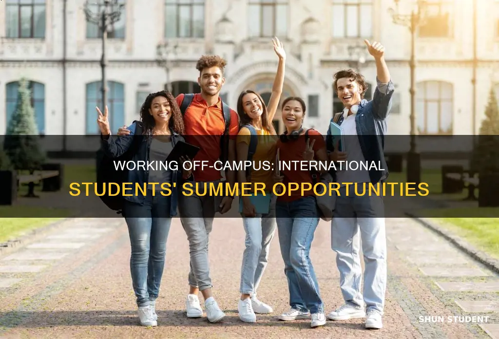 can international student work off campus during summer
