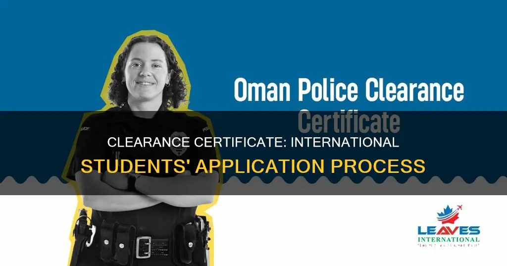 can international students apply for clearance certificate dod