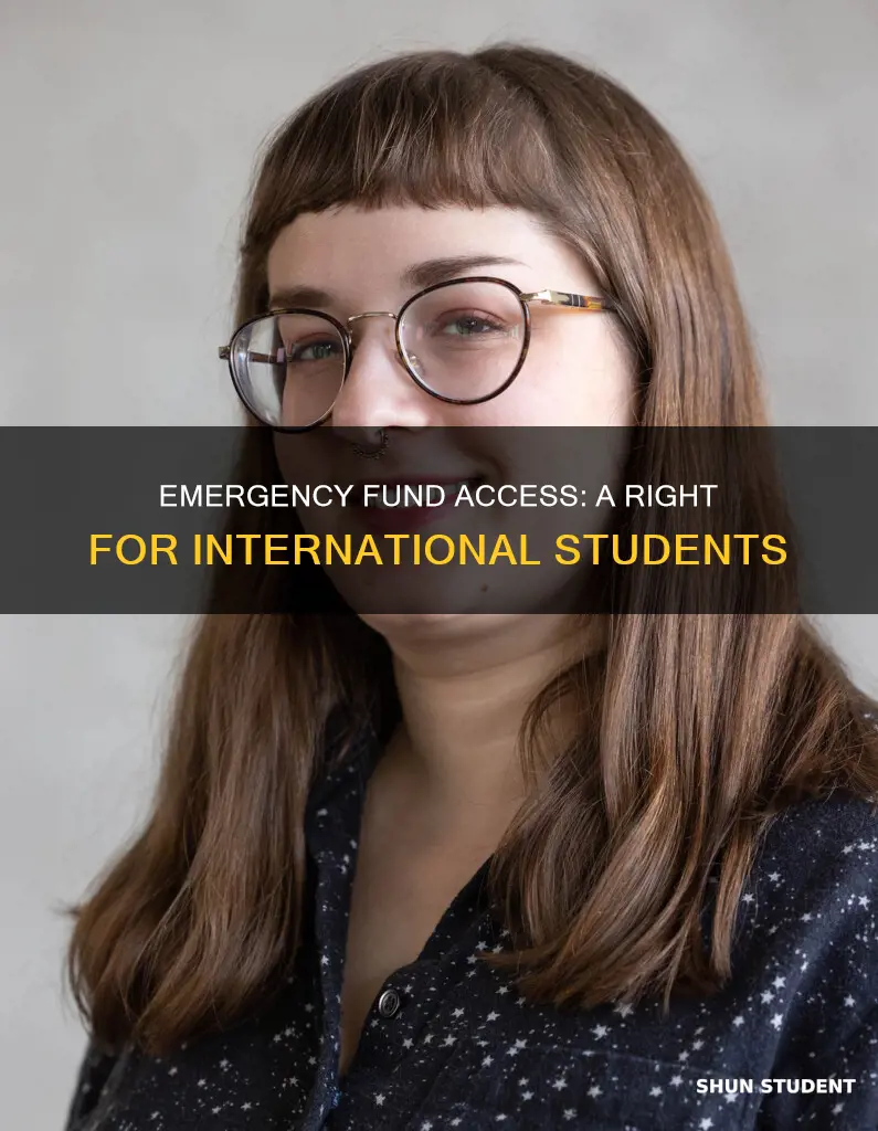 can international students apply for emergency fund once
