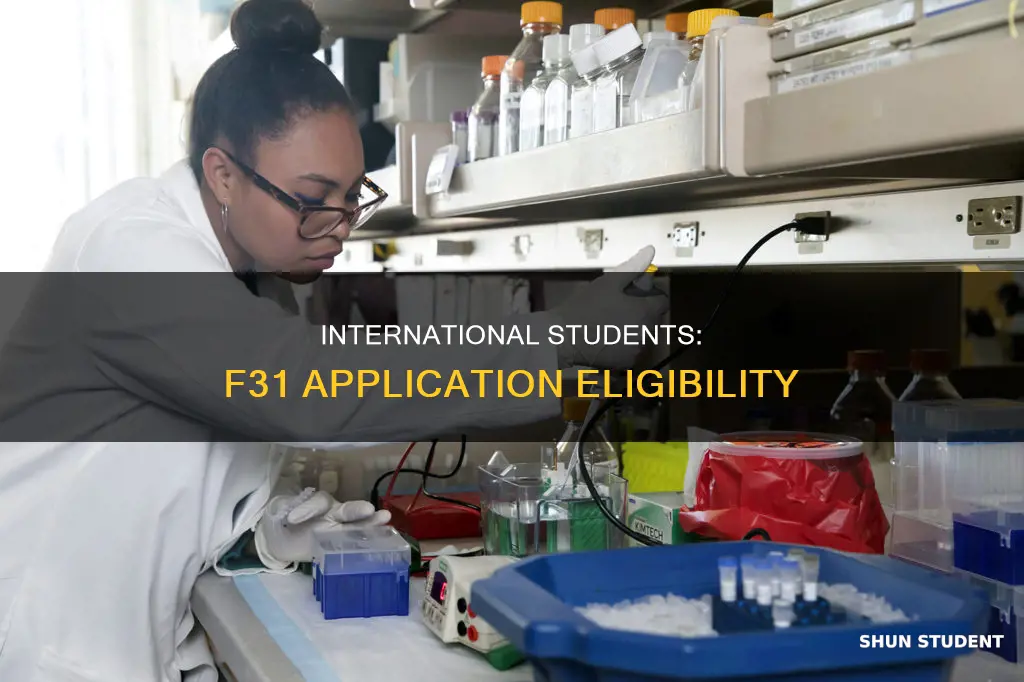 can international students apply for f31