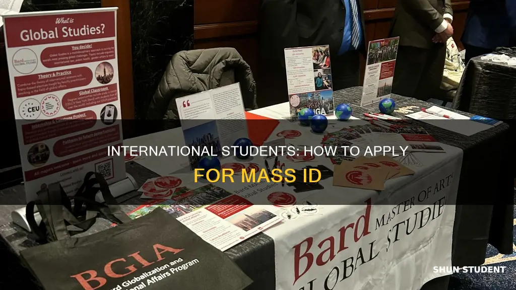 can international students apply for mass id