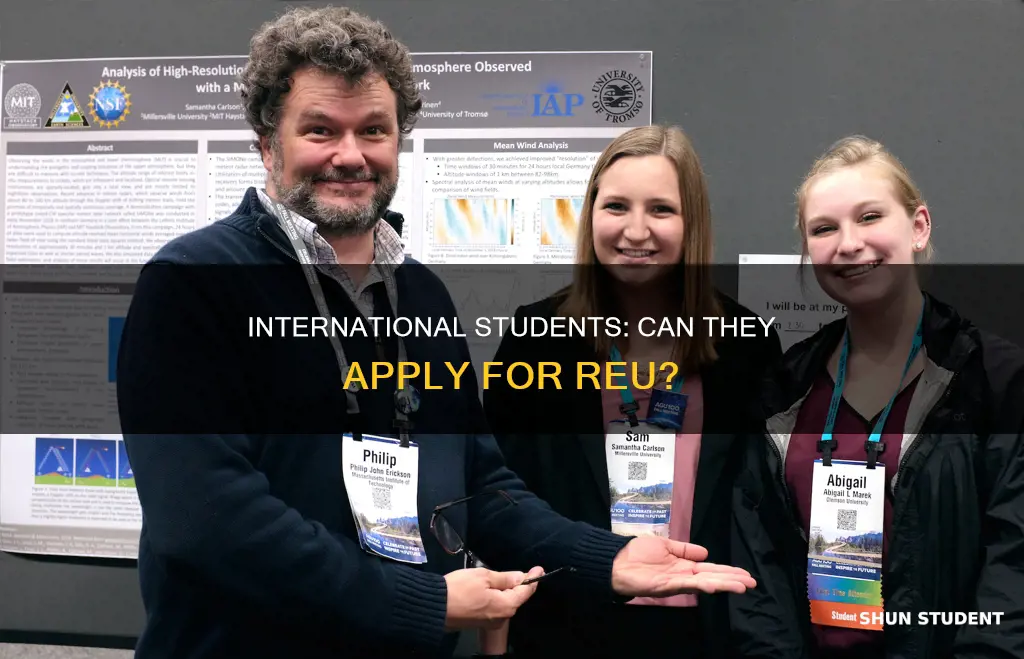 can international students apply for reu