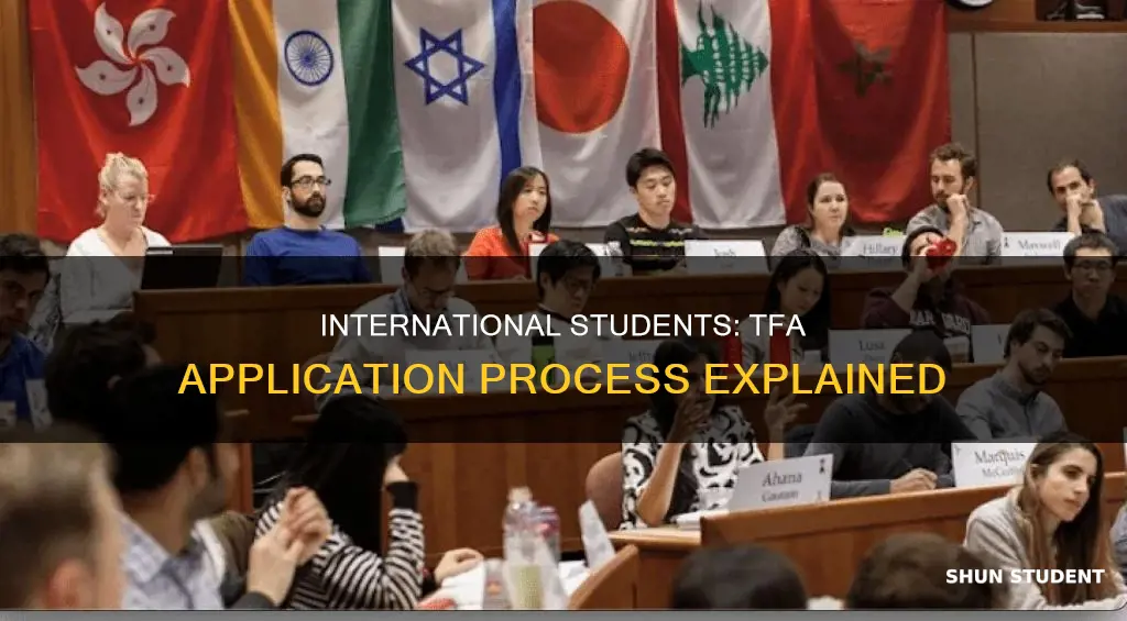 can international students apply for tfa