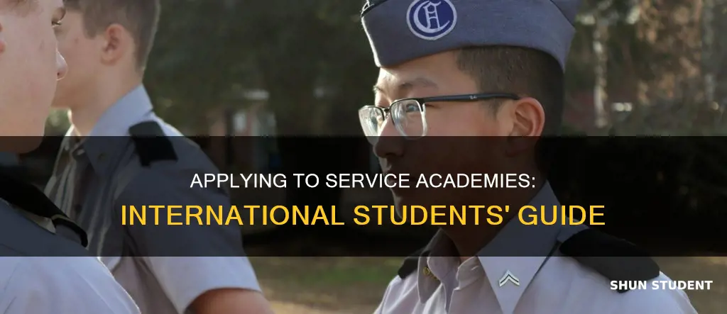 can international students apply to service academies
