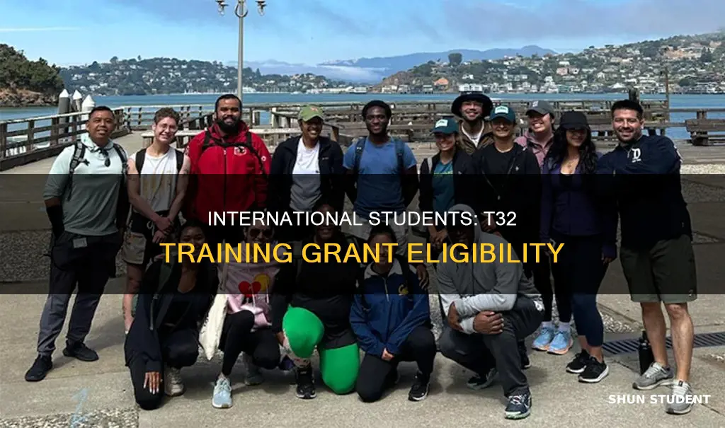 can international students be on t32 training grant