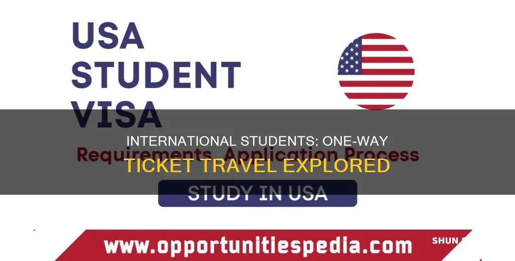 can international students buy one way tickets