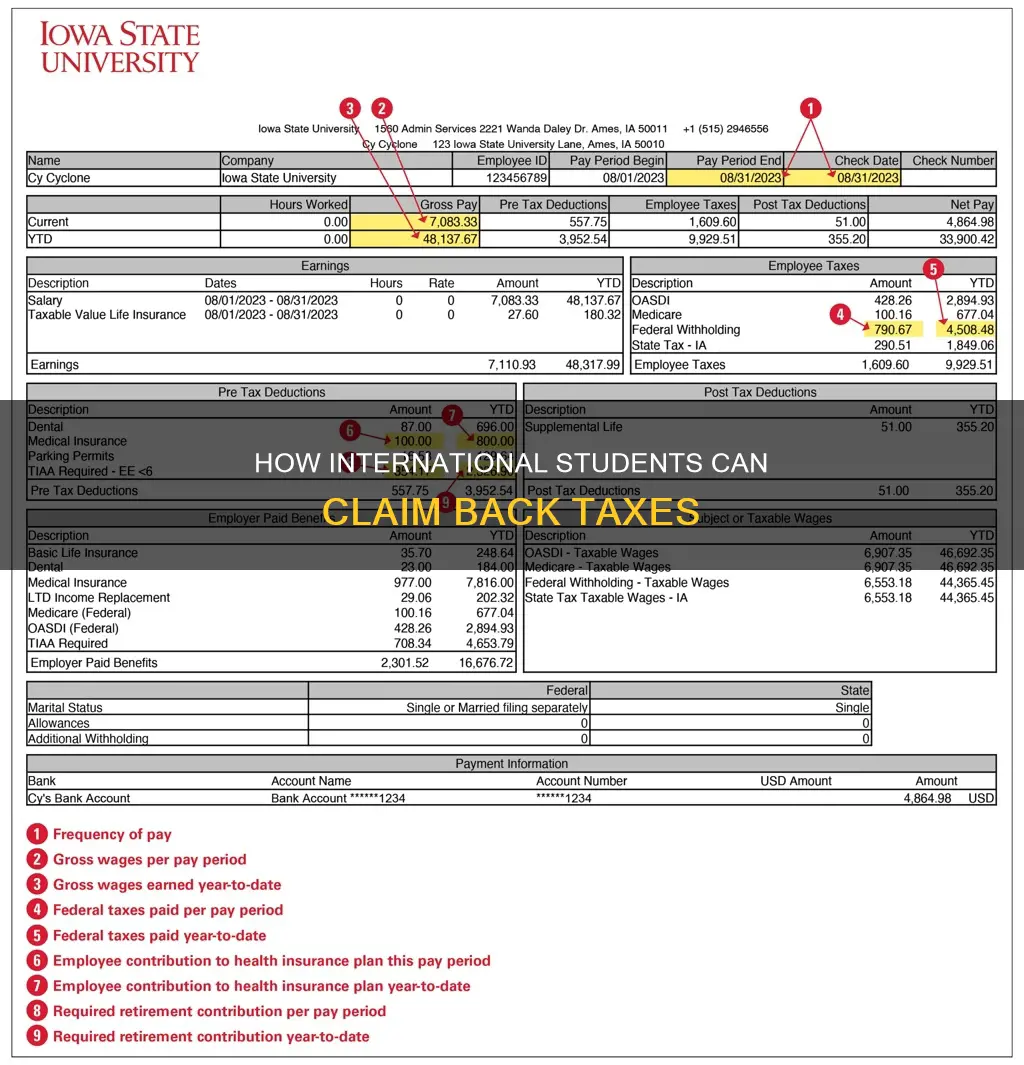 can international students clain back withheld tax