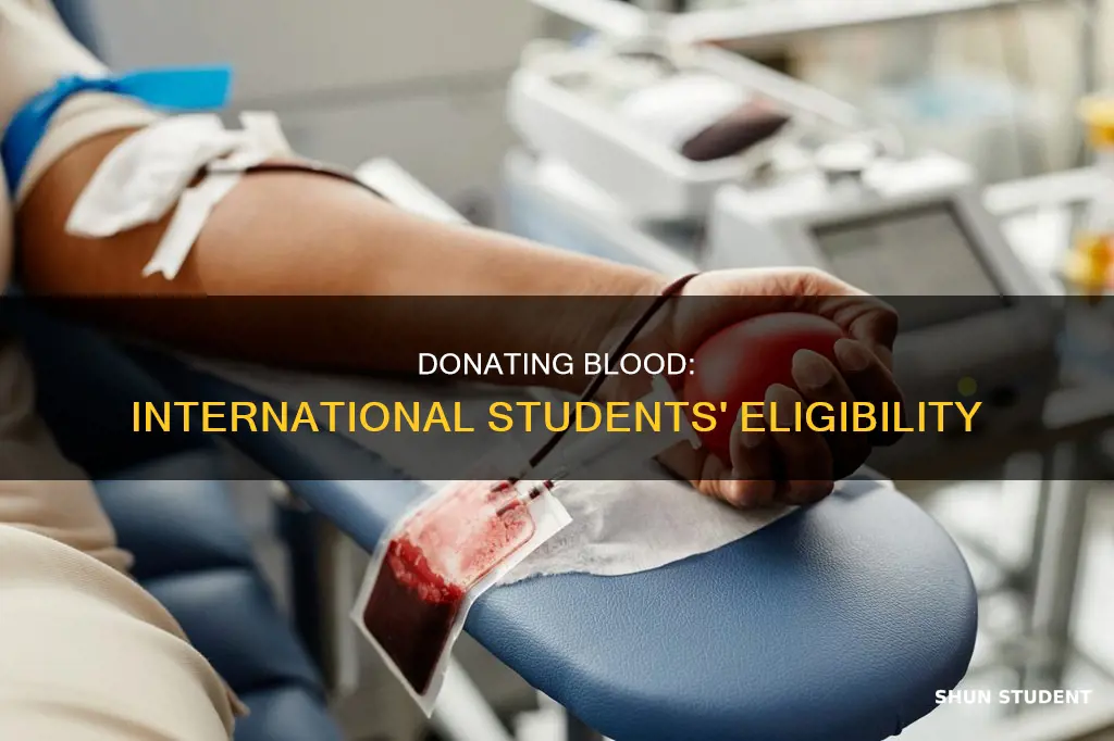 can international students donate blood