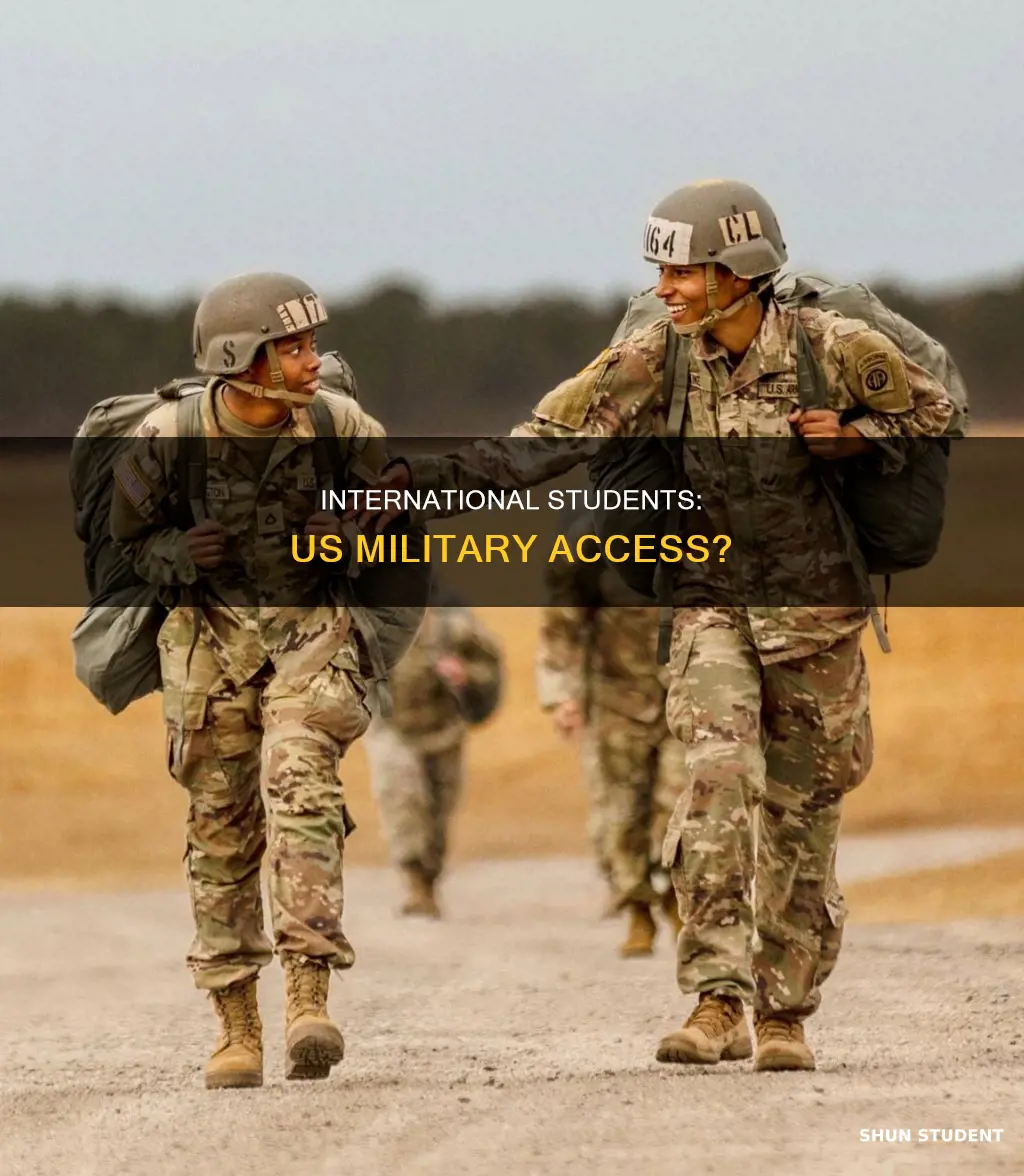 can international students get into us military