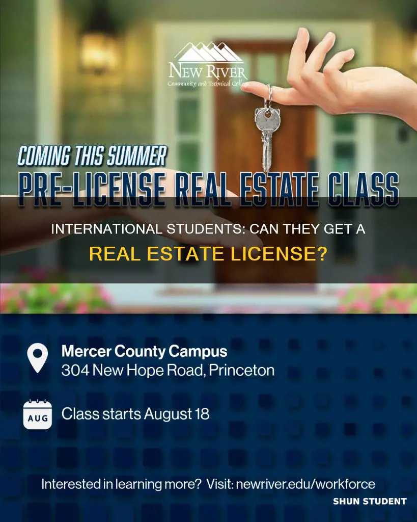 can international students get real estate license