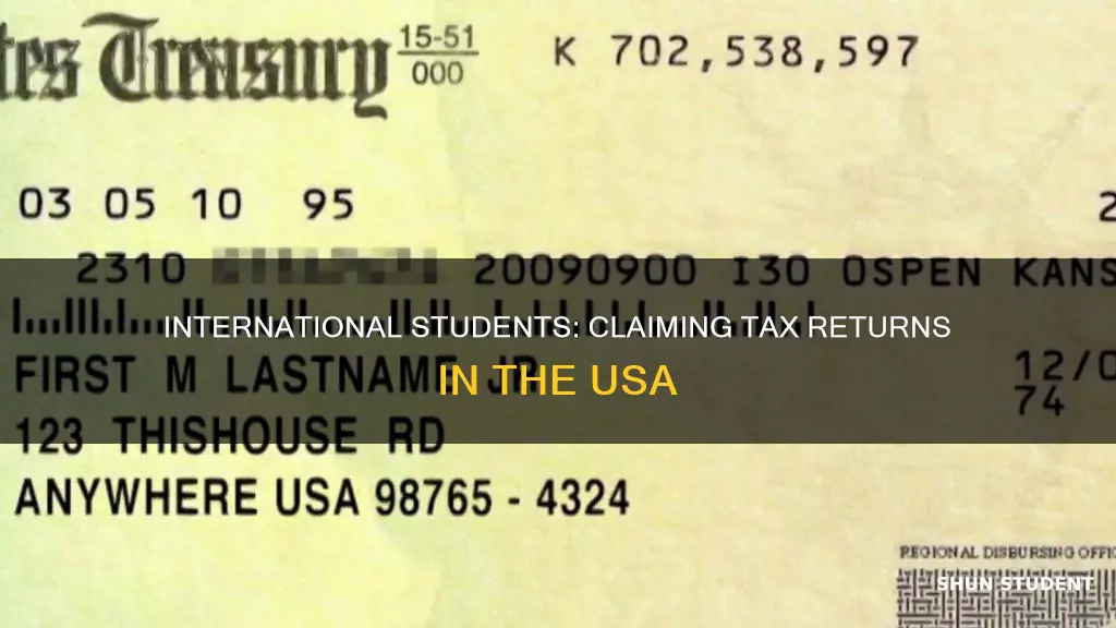 can international students get tax return in usa