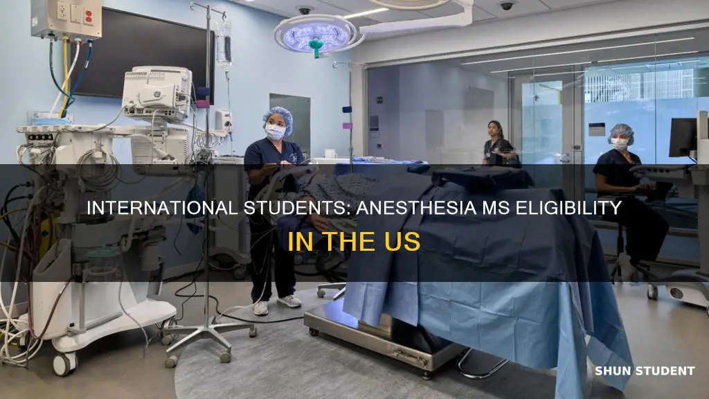 can international students in usa can opt ms in anaesthesia