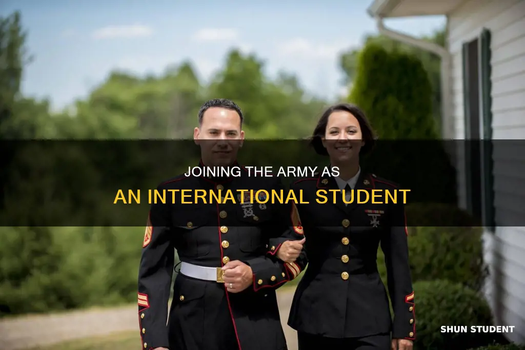 can international students join army