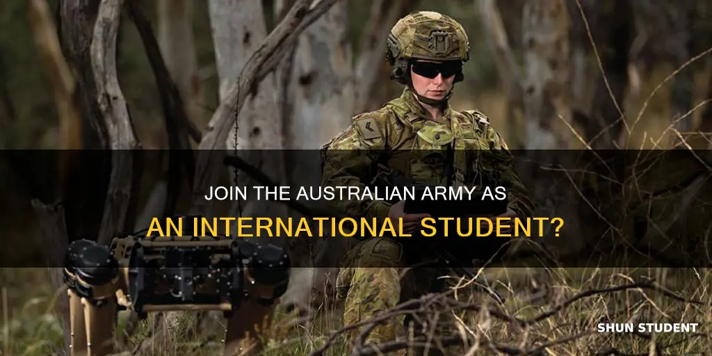 can international students join the australian army