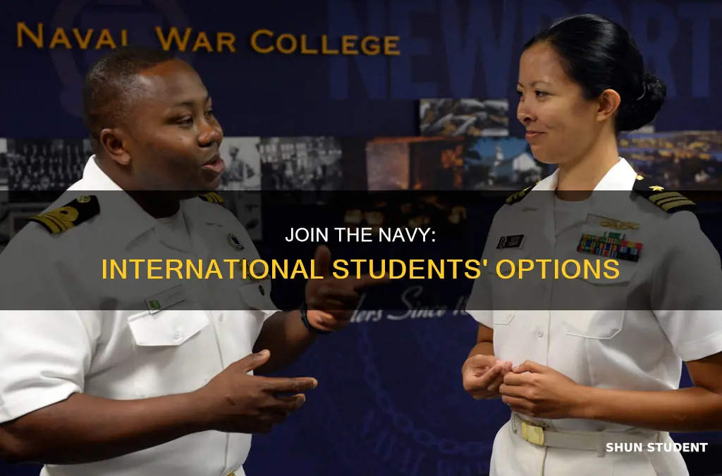 can international students join the navy