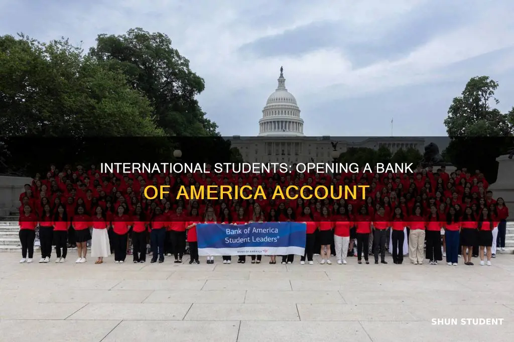 can international students open a bank of america account