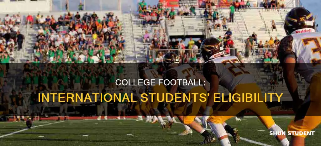 can international students play college football