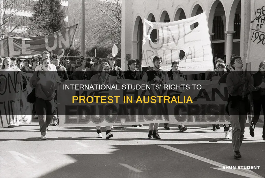 can international students protest in australia