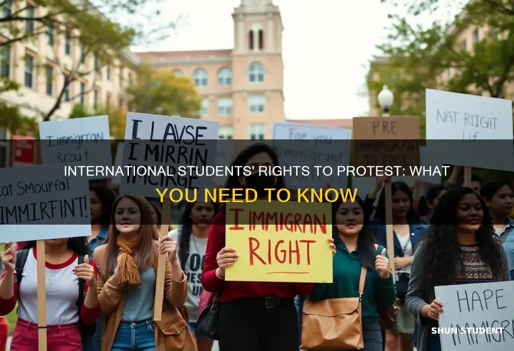 can international students protest
