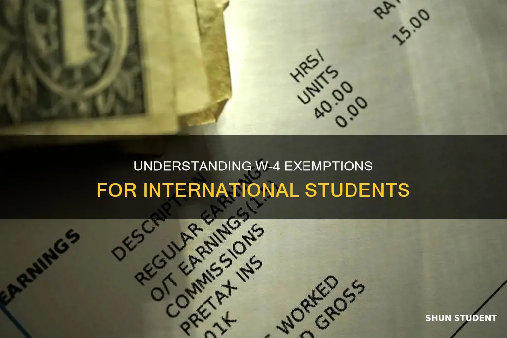 can international students put exempt on w4
