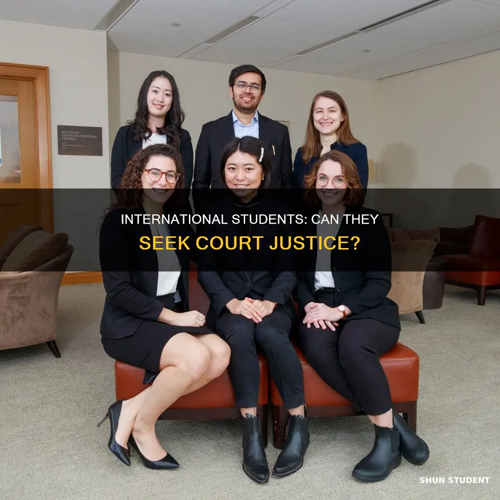 can international students seek court