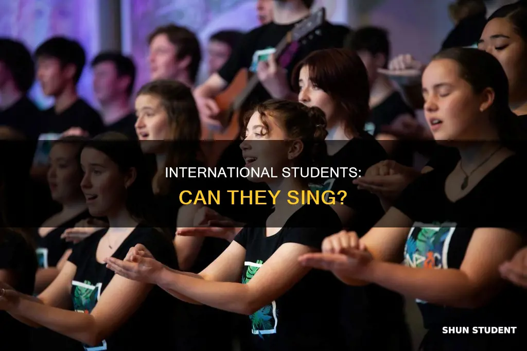 can international students sing