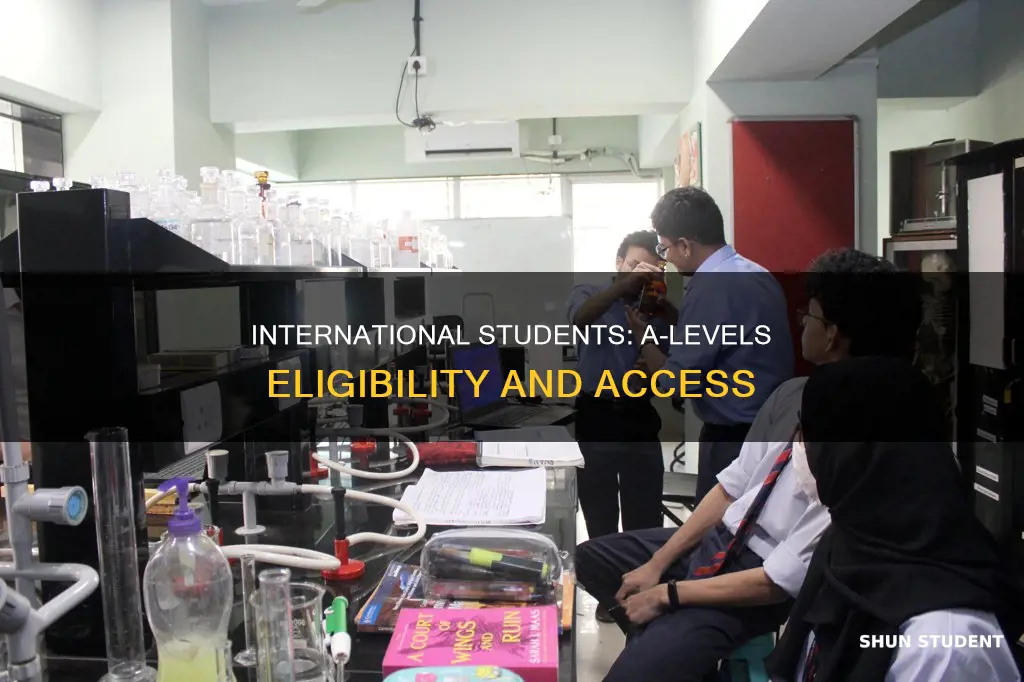 can international students take a levels