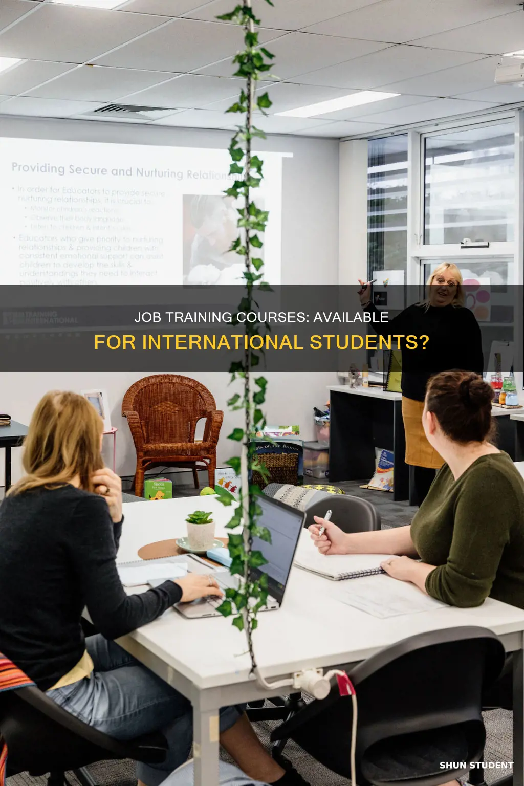 can international students take job training course