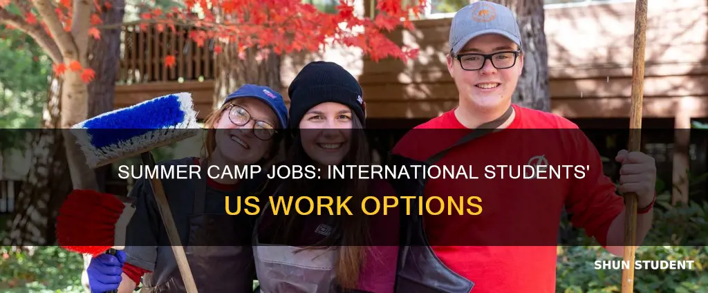 can international students take on summer camp jobs in usa
