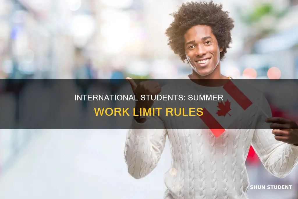 can international students work 40 hours in summer