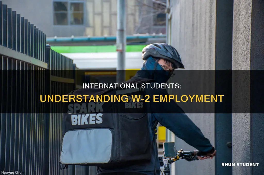 can international students work for w2 contact