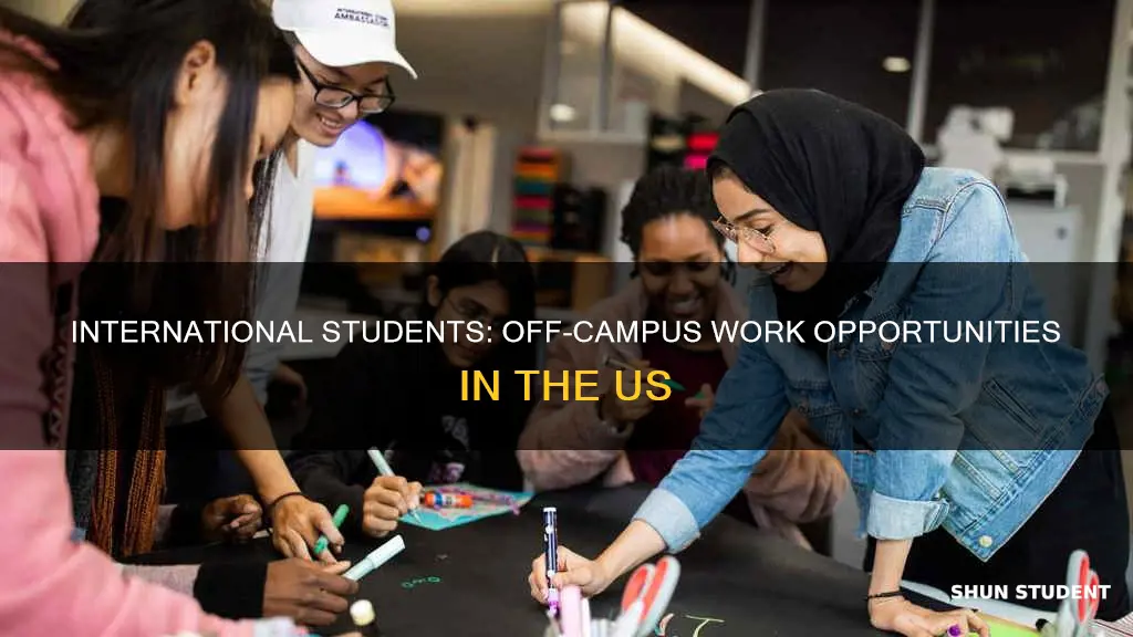 can international students work off campus in the us